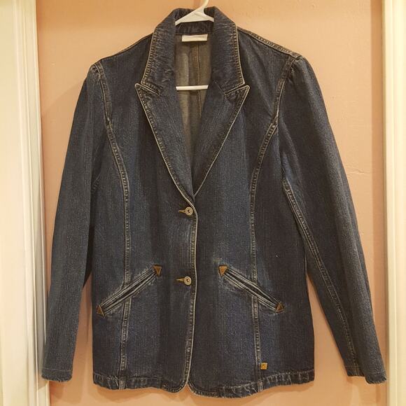 Liz Claiborne Denim Jacket Size Large - Picture 1 of 8